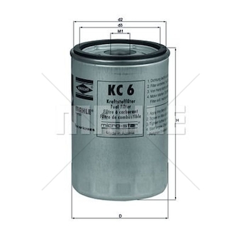 Palivový filtr MAHLE KC 6