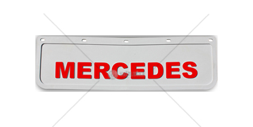 Zástěrka - lapač MERCEDES 600x180mm, bílý, červený nápis