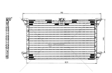 Chladič klimatizace SCANIA P 95-   +/ NRF NRF35062