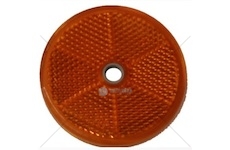 Odrazka oranžová s dírou FI 60 mm