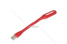 Silikonová LED lampička do USB 5V 1,2W, 6 LED, 170x18,5x9mm, červená