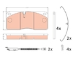 Sada brzdových destiček, kotoučová brzda TRW GDB5005