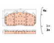 Sada brzdových destiček, kotoučová brzda TRW GDB5086
