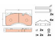 Sada brzdových destiček, kotoučová brzda TRW GDB5084