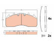 Sada brzdových destiček, kotoučová brzda TRW GDB5096