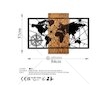 Dekorativní dřevěný nástěnný doplněk - mapa světa