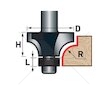 Fréza zaoblovací (vydutá) do dřeva, R3xD21,5xH12, 8mm EXTOL PREMIUM