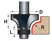 Fréza zaoblovací (vydutá) do dřeva, R3xD21,5xH12, 8mm EXTOL PREMIUM