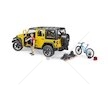 Jeep Wrangler Rubicon Unlimited s cyklistou a horským kolem BRUDER