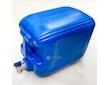 Kanystr na vodu 10L modrý s horním kohoutem na vodu v nalévacím hrdle - nízký