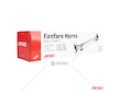 Klakson fanfara chrom 640 mm 12V 24V AMiO-0407