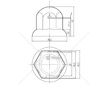 Krytka matice kola M32/33mm nerezová uni PVC patent