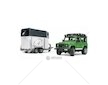 Land Rover Defender s přívěsem na koně + kůň 02592 BRUDER