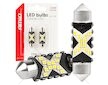 LED žárovky CANBUS 12SMD Festoon C5W 2016 39mm White 12/24V AMiO-04237