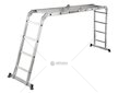Multifunkční kloubový žebřík 4×4 příčky + podlážka - GEKO