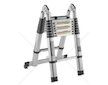 Multifunkční teleskopický žebřík 5m, 150kg, hliníkový GEKO
