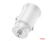 Nabíječka do auta USB-C 20W 12/24V AMiO-03876