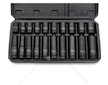 Nástrčné hlavice rázové 10-19mm, 1/2", 38/78mm, sada 20ks, CrMo, 6-hran v kufru GEKO