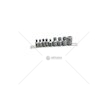 Nástrčné hlavice torx E5-16, 1/4", 3/8", 9ks na liště GEKO