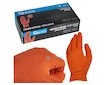 Nitrilové rukavice Solid Grip 3D, pevné, odolné chemikáliím, 50 ks, oranžové, velikost M - GEKO