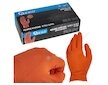 Nitrilové rukavice Solid Grip 3D, pevné, odolné chemikáliím, 50 ks, oranžové, velikost XL - GEKO