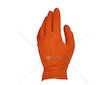 Nitrilové rukavice Solid Grip 3D, pevné, odolné chemikáliím, 50 ks, oranžové, velikost XL - GEKO