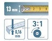 Pásmo ocelové, 30m, š. pásku 13mm EXTOL PREMIUM