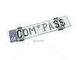 Podložka pod SPZ, bezrámečková, černá COMPASS