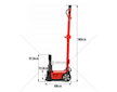 Pojízdný pneumatický hydraulický zvedák 30/15T BJC