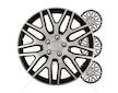 Poklice Dakar 16” černo-stříbrná sada 4ks COLOR BOX