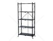 Regál Racks RAW5T, kovový, na kolečkách, 4 police, 1630 x 720 x 340 mm, 250 kg