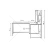 Rohový psací stůl - Hanah Home Study Desk L203 Walnut