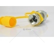 Rychlospojka hydraulická M22x1,5 komplet zásuvka +zástrčka kovová žlutá