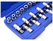 Sada nástrčných hlavic a bitů TORX 1/2", 19ks GEKO