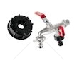 Sada pro IBC kontejner, redukce vnitřní závit S60×6 a zahradní ventil , vstup 1/2", výstup 2×3/4" - GEKO