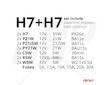Sada žárovek 30ks (H7+H7) AMIO-03959