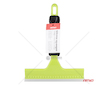 Silikonová stěrka na vodu na okenní sklo s rukojetí 25 cm AMIO-03849