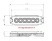 Světlo výstražné LED oranžové PREDATOR 26-funkcí s pamětí 6x3W 12/24V