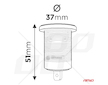 Vodotěsná nabíječka s modrým LED indikátorem 4.2A 2xUSB 12/24V AMiO-04217