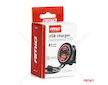 Vodotěsná nabíječka telefonu s RED LED podsvícením 2xUSB QC3.0 12/24V AMIO-04221
