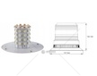 Výstražný maják LED W14M MAG/3 šrouby, ECE R10 80LED 12/24V IP56