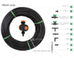 Zavlažovací sada, kapací hadice Water Flow Drip ø16mm 100m, 182ks příslušenství a zavlažovací hodiny BRADAS