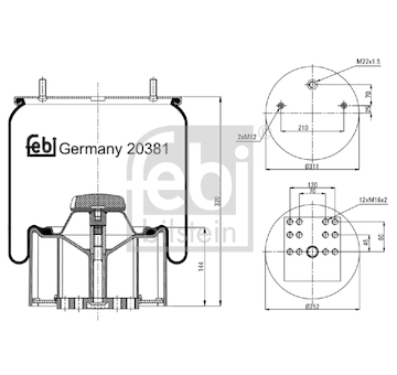 Mech, pneumaticke odpruzeni FEBI BILSTEIN 20381