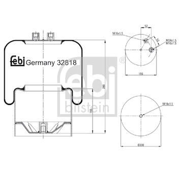 Mech, pneumaticke odpruzeni FEBI BILSTEIN 32818