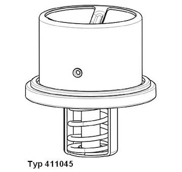 Termostat, chladivo BorgWarner (Wahler) 411045.82D