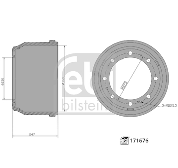 Brzdový buben FEBI BILSTEIN 171676