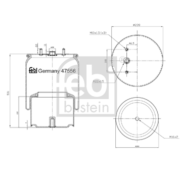 Mech, pneumaticke odpruzeni FEBI BILSTEIN 47556