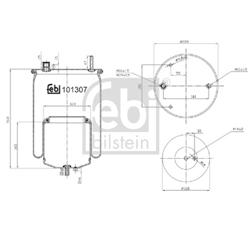 Mech, pneumaticke odpruzeni FEBI BILSTEIN 101307