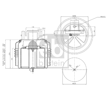 Mech, pneumaticke odpruzeni FEBI BILSTEIN 102551