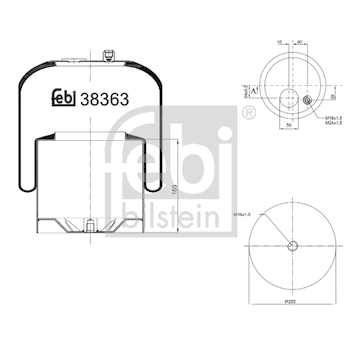 Mech, pneumaticke odpruzeni FEBI BILSTEIN 38363